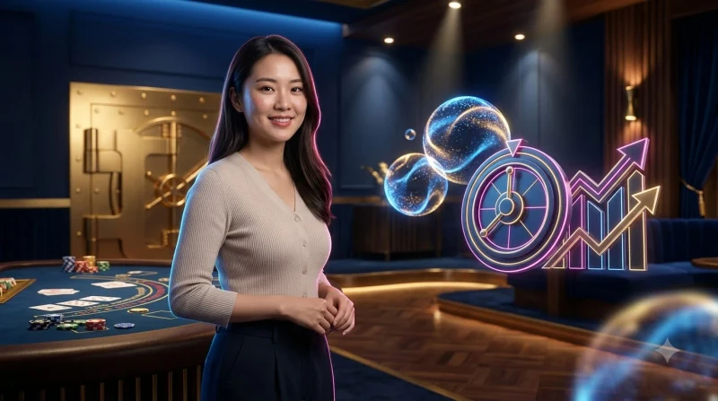 Bộ sưu tập slot game F8BET nổi bật với vòng quay phát sáng và cọc đồng xu vàng