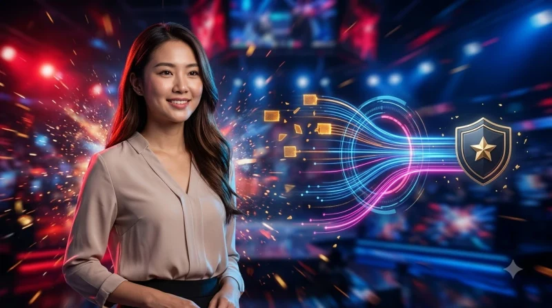 Đồng hồ và lịch hologram cùng biểu tượng khiên bảo vệ thể hiện sự cần thiết xử lý giao dịch lỗi sớm